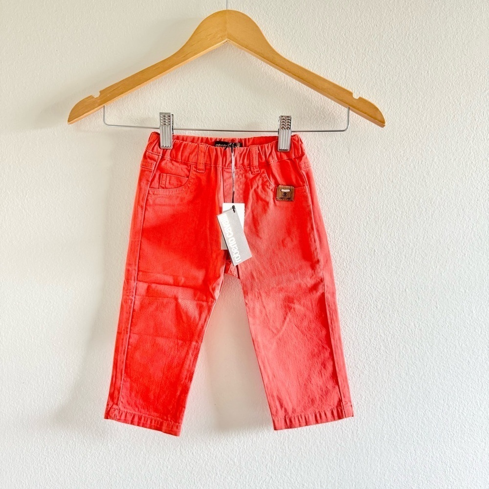 NWT ROBERTO CAVALLI Orange Boys Pants Size 12 Months